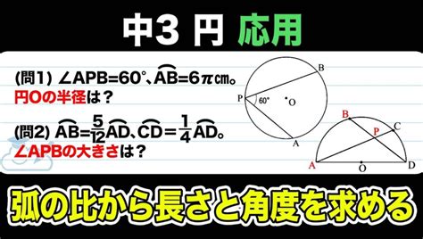 弧 角度|【円】弧と中心角と円周角：弧の比から長さと角度を。